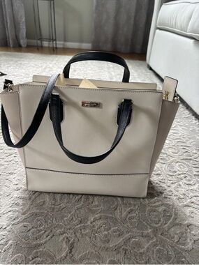 kate spade Cream and Black Structured Tote